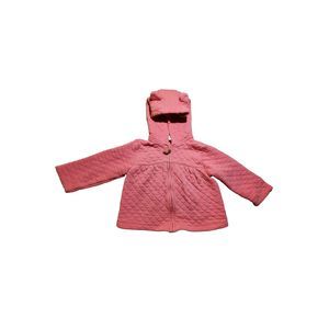 Winter fall jacket coat zip up hoodie peach pink teddy bear ears baby Carters 18